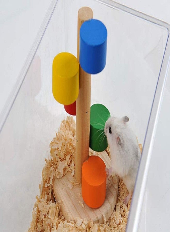 Litewoo Hamster Climbing Ladder Toy Natural Wooden Pets Training Cage Toy Colorful Playing Platform for Small Mice Guinea Pig Chinchilla Squirrel Sugar Glider Chipmunk(Random Color) - Image 4